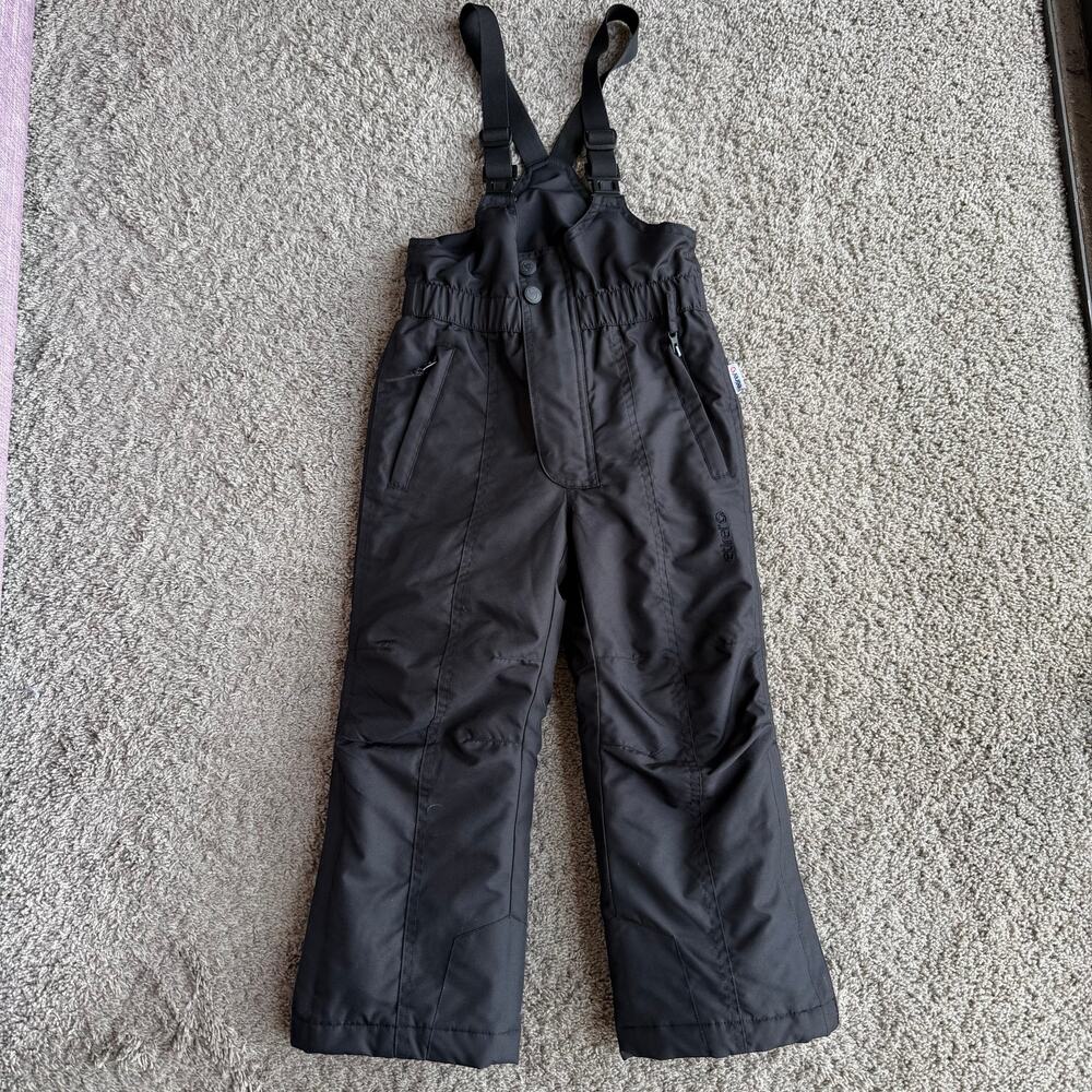 Etirel Kids Black Snow Pants Size 110 Insulated Winter Ski Snow Bib Pants